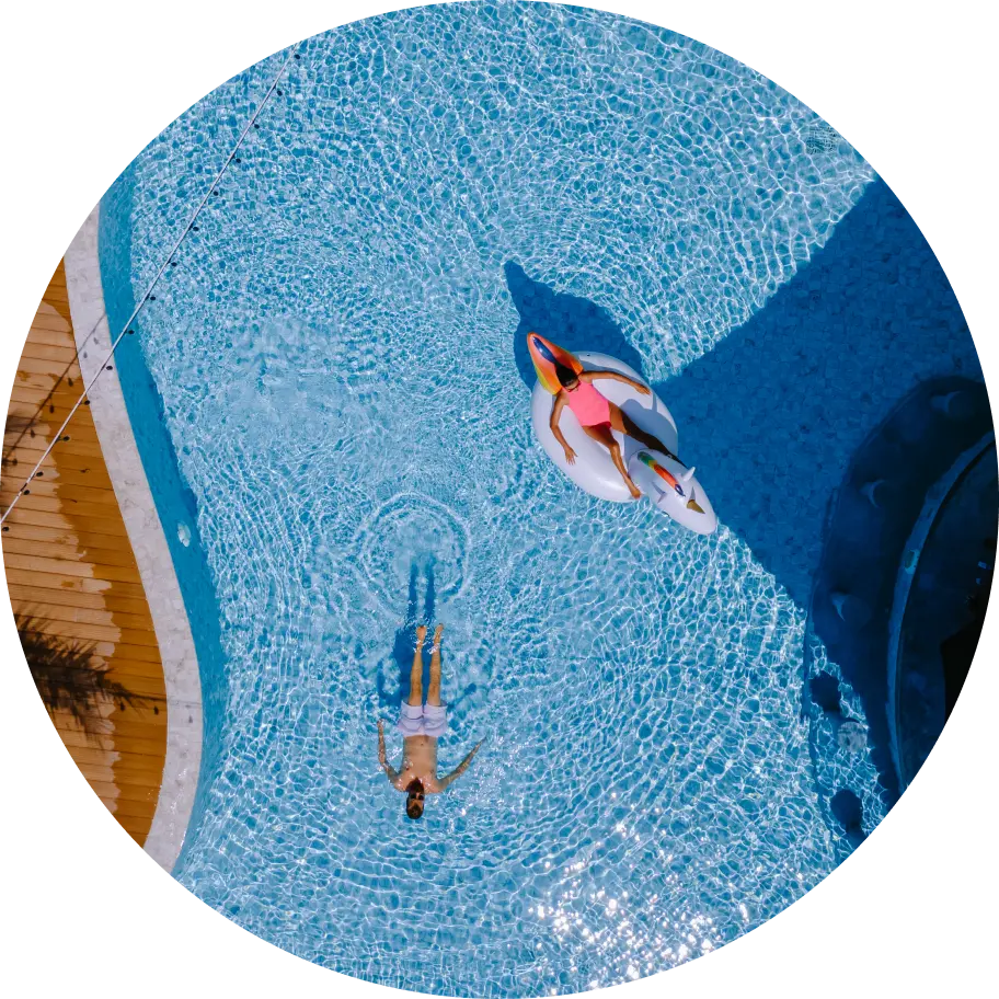 Pool arial view